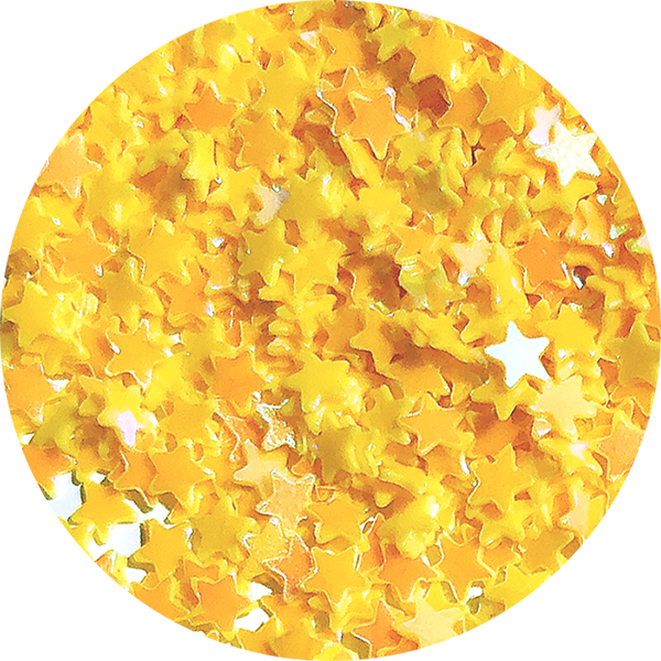 Yellow 5 pointed Star Glitter