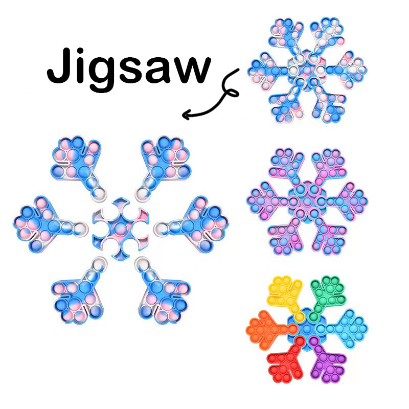Jigsaw Snowflake popper puzzle fidget