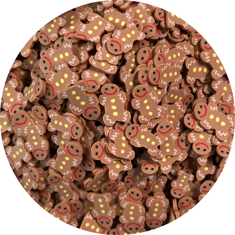 Gingerbread Man Fimo Slices