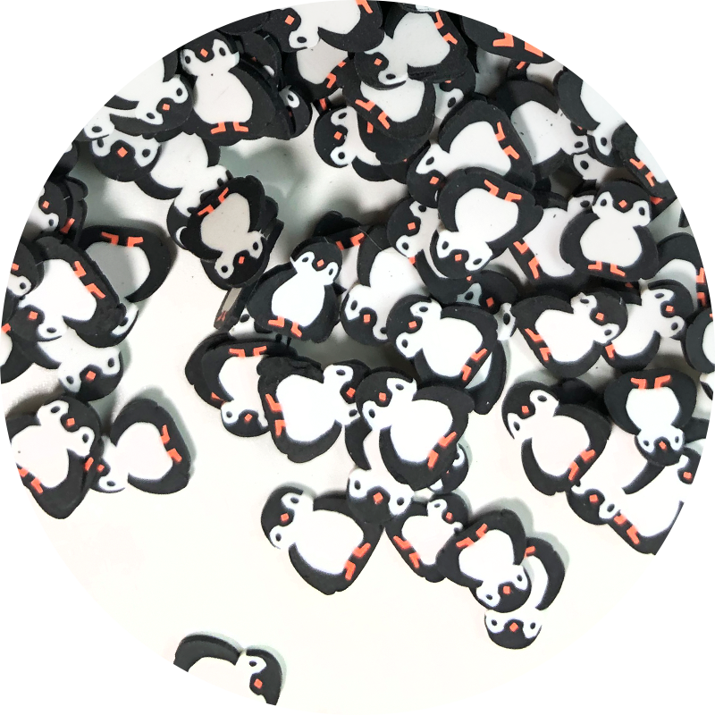 Mini Penguin Fimo Slices