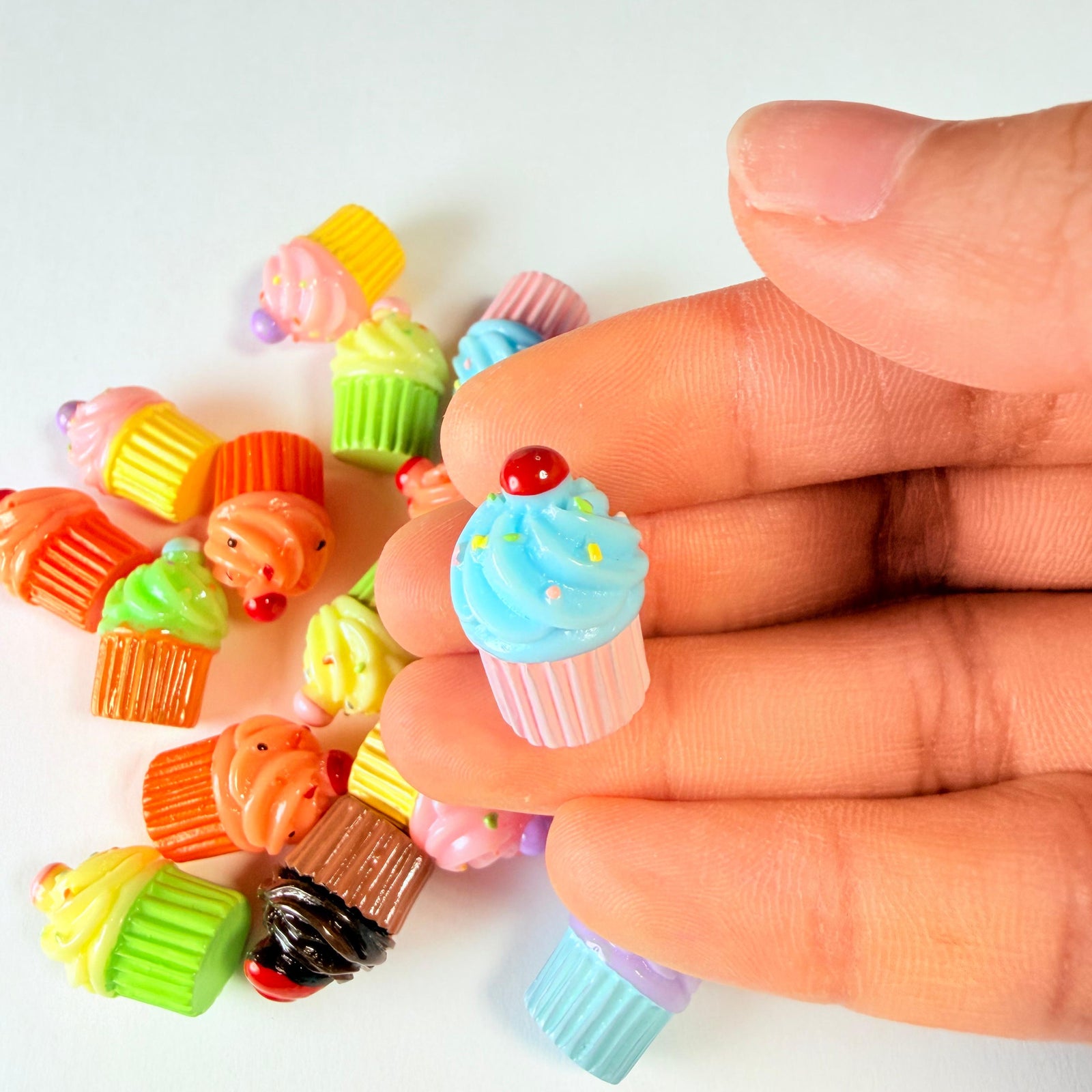 Colorful Mini Cupcake Charms Mix for DIY Crafts