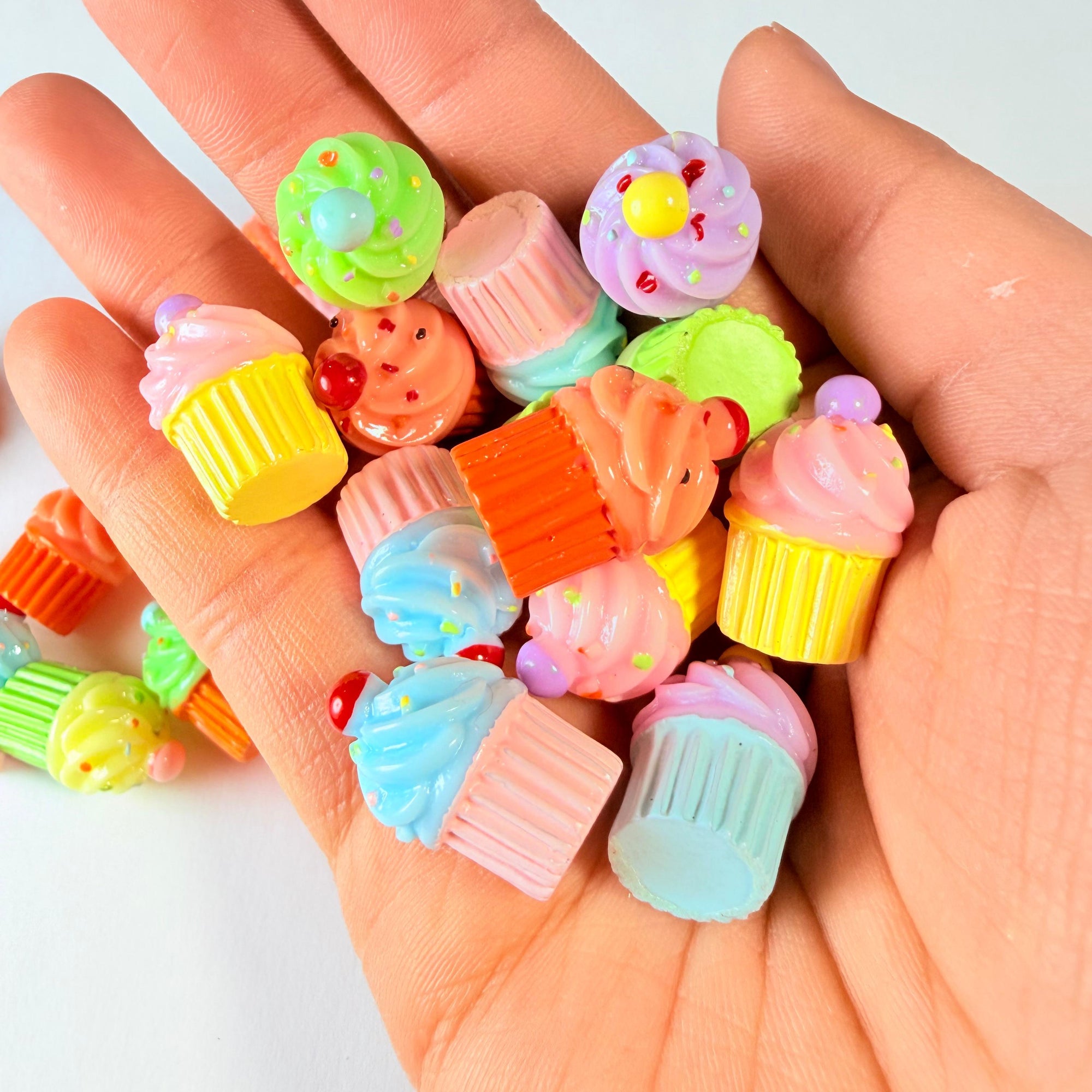 Colorful Mini Cupcake Charms Mix for DIY Crafts