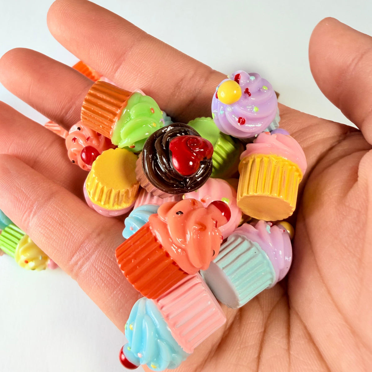 Colorful Mini Cupcake Charms Mix for DIY Crafts