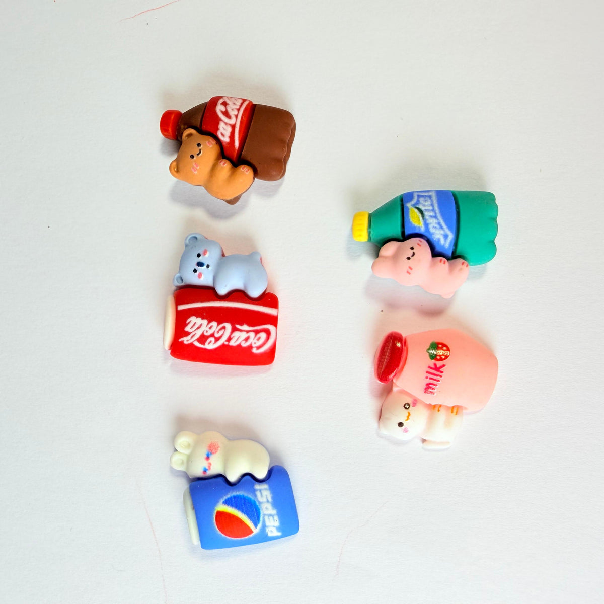 Flat Cute Animal & Soda Charms for DIY Crafts