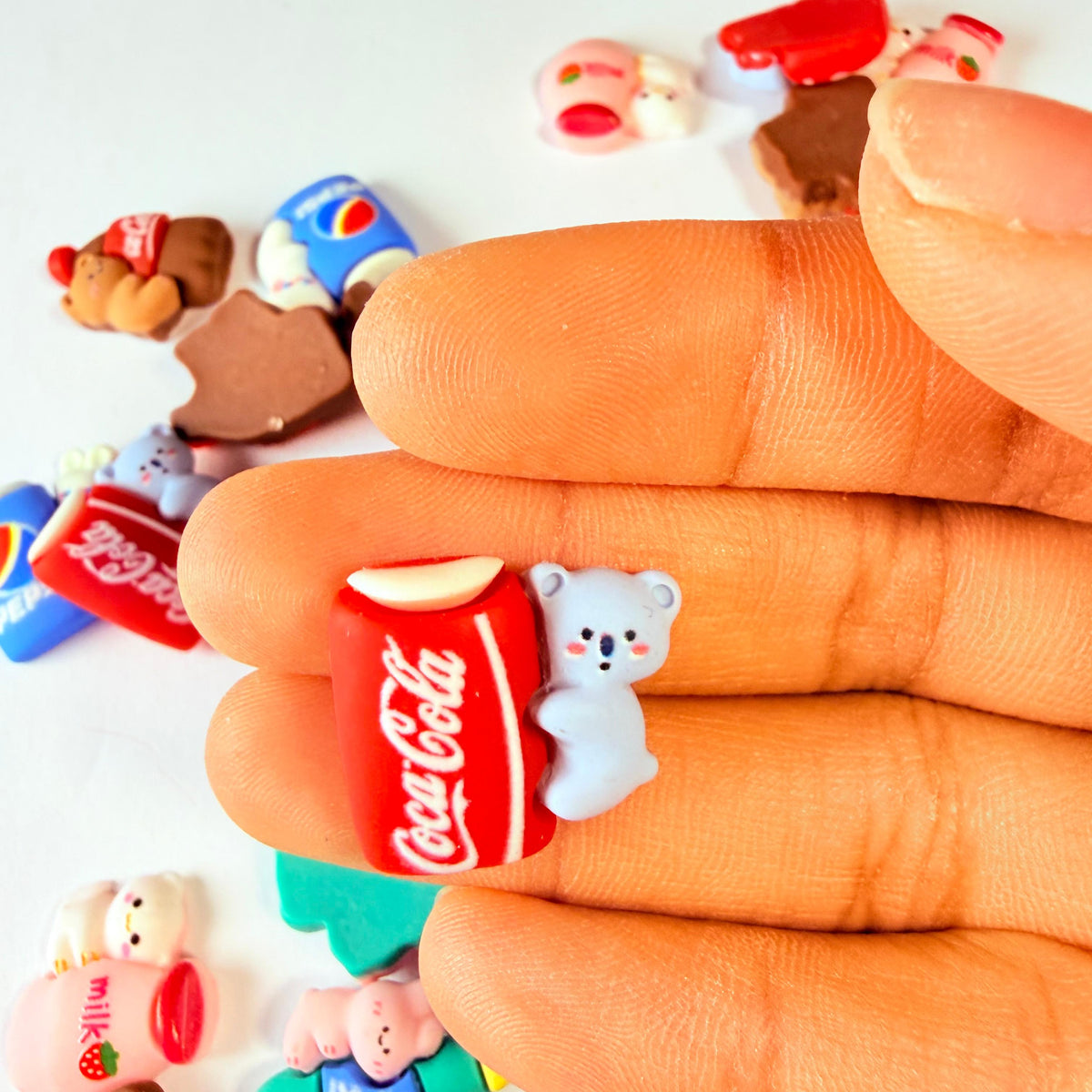 Flat Cute Animal & Soda Charms for DIY Crafts