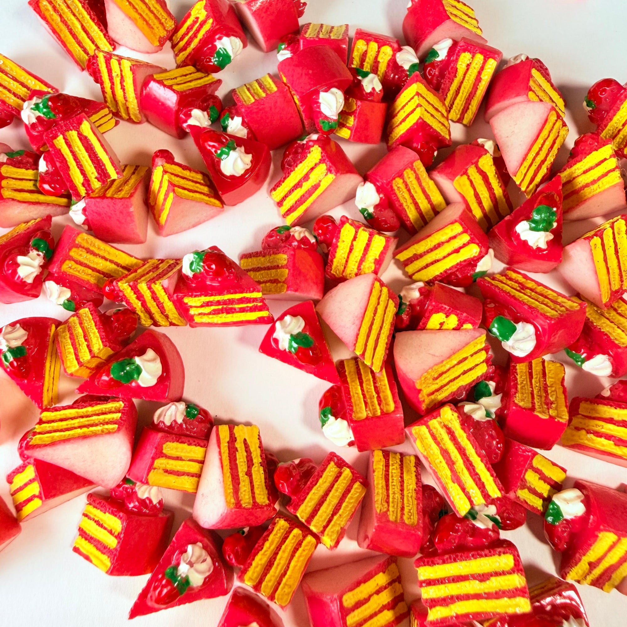 Strawberry Cake Charms for DIY Crafts