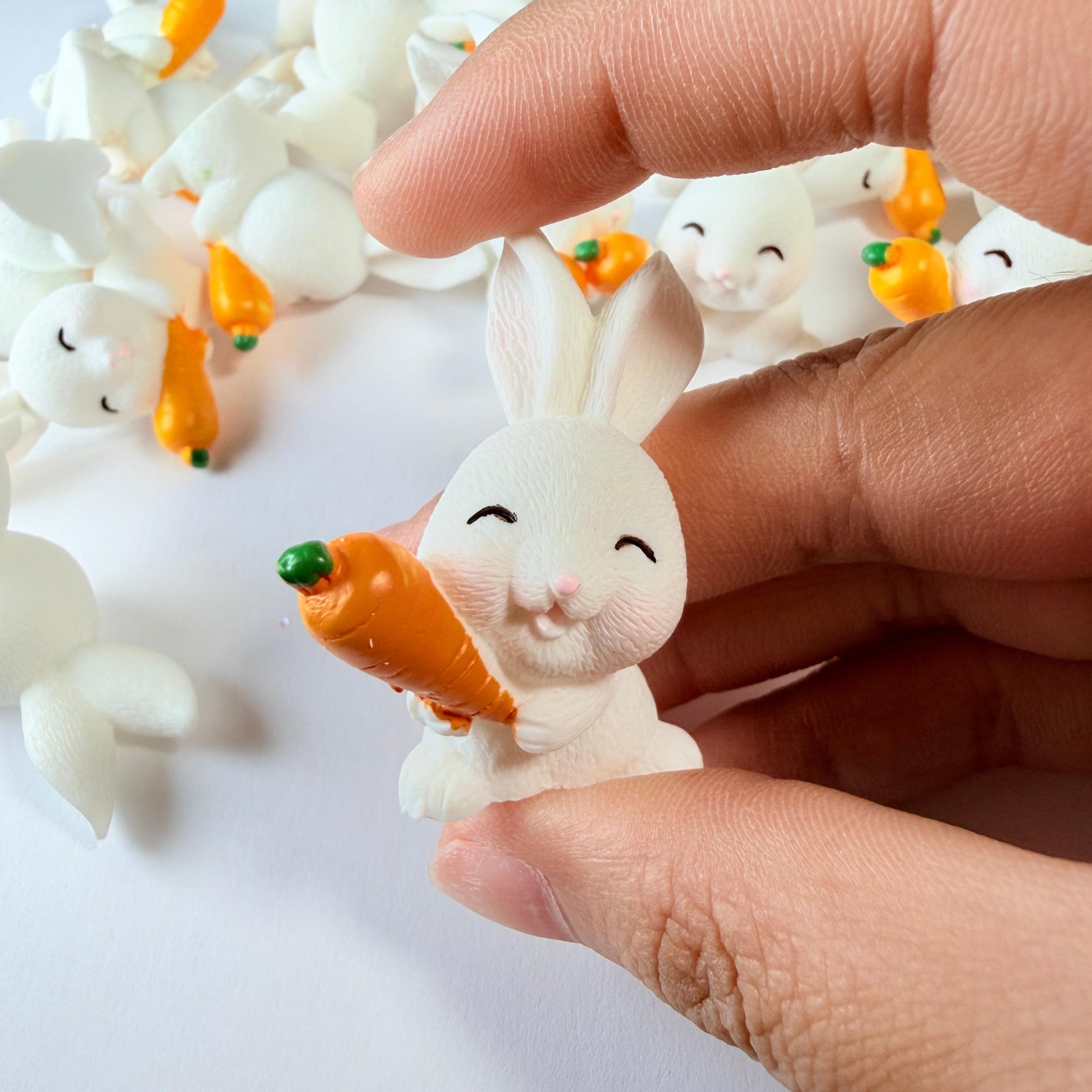 3D Bunny and Carrot Charms for DIY Crafts