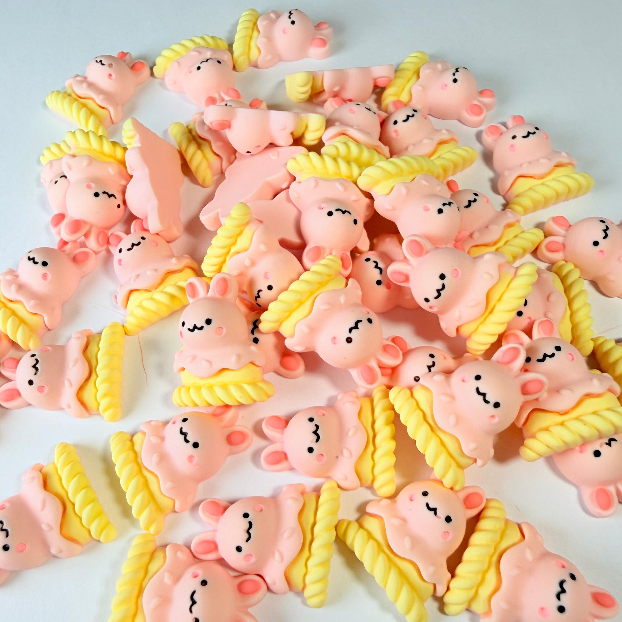 Cream Bunny Charms for DIY Crafts