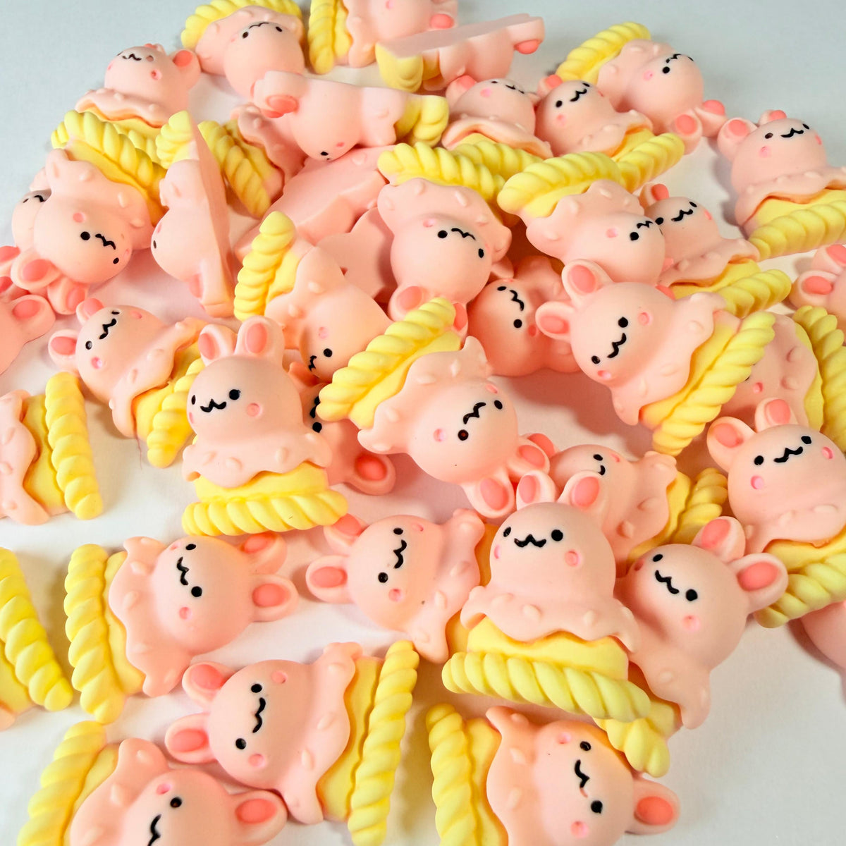 Cream Bunny Charms for DIY Crafts