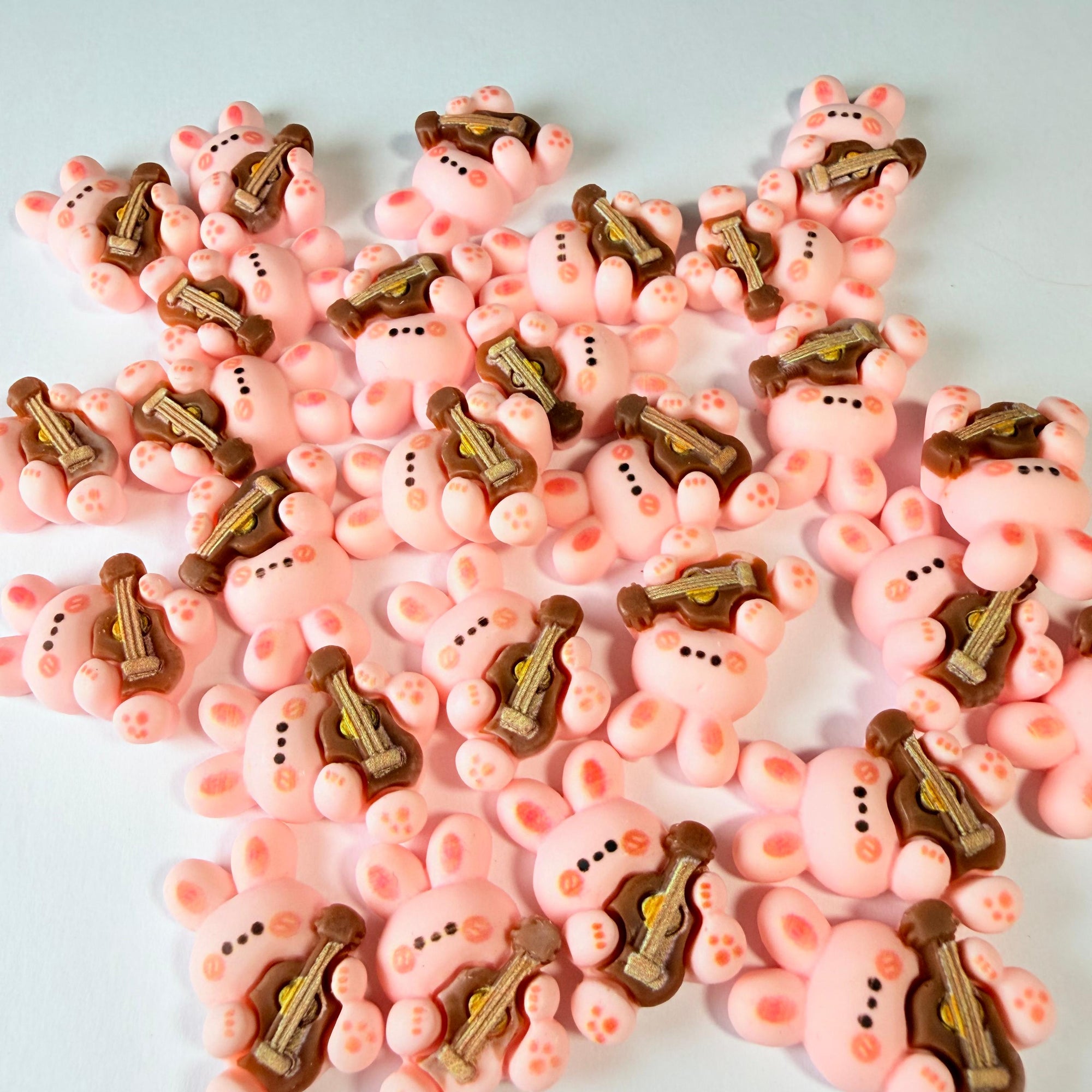 Guitar Bunny Charms for DIY Crafts