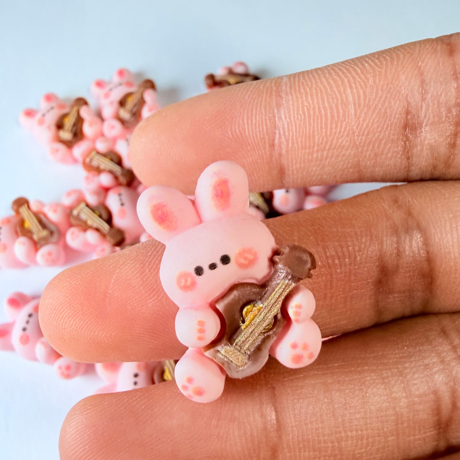 Guitar Bunny Charms for DIY Crafts