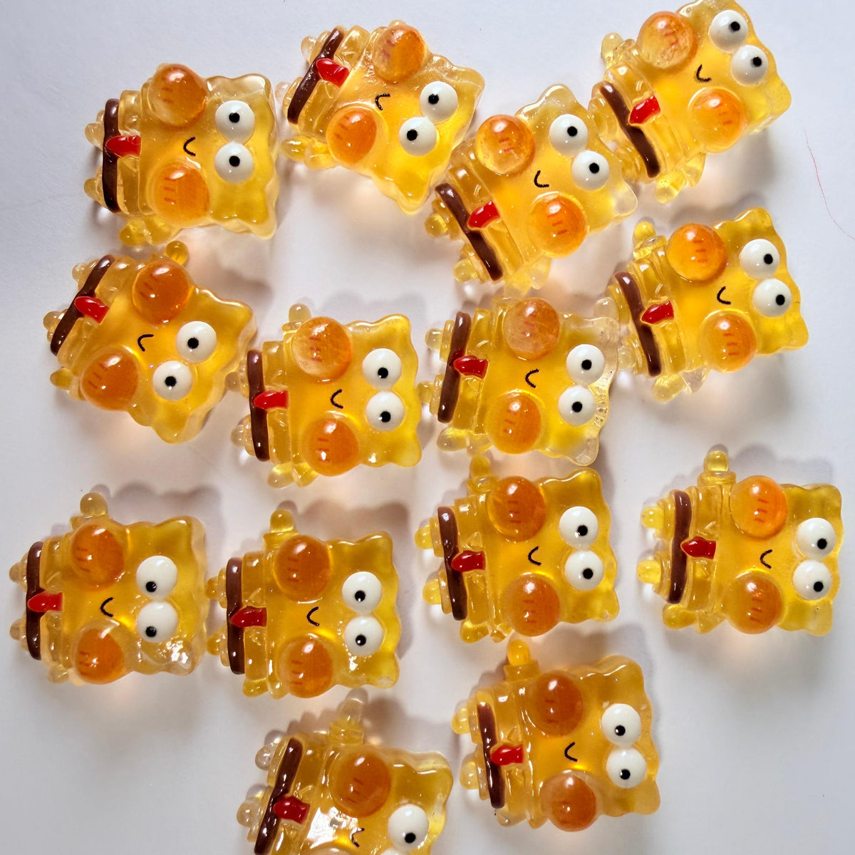 Transparent Sponge Figure Charms for DIY Crafts