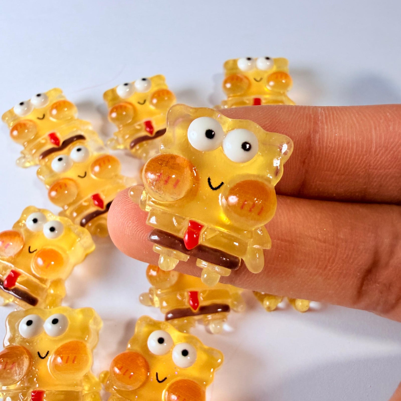 Transparent Sponge Figure Charms for DIY Crafts