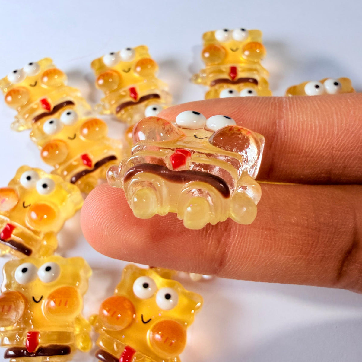 Transparent Sponge Figure Charms for DIY Crafts