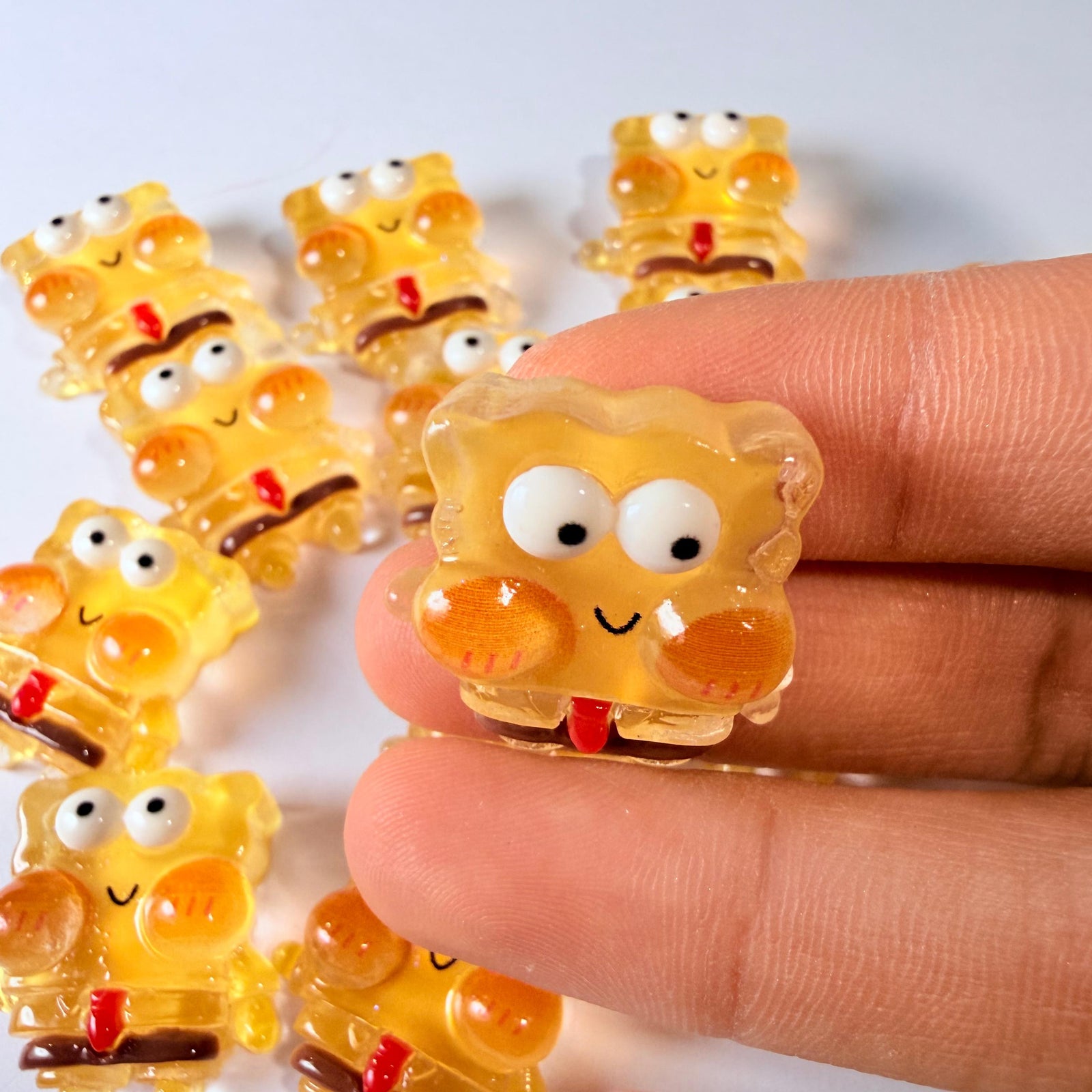 Transparent Sponge Figure Charms for DIY Crafts