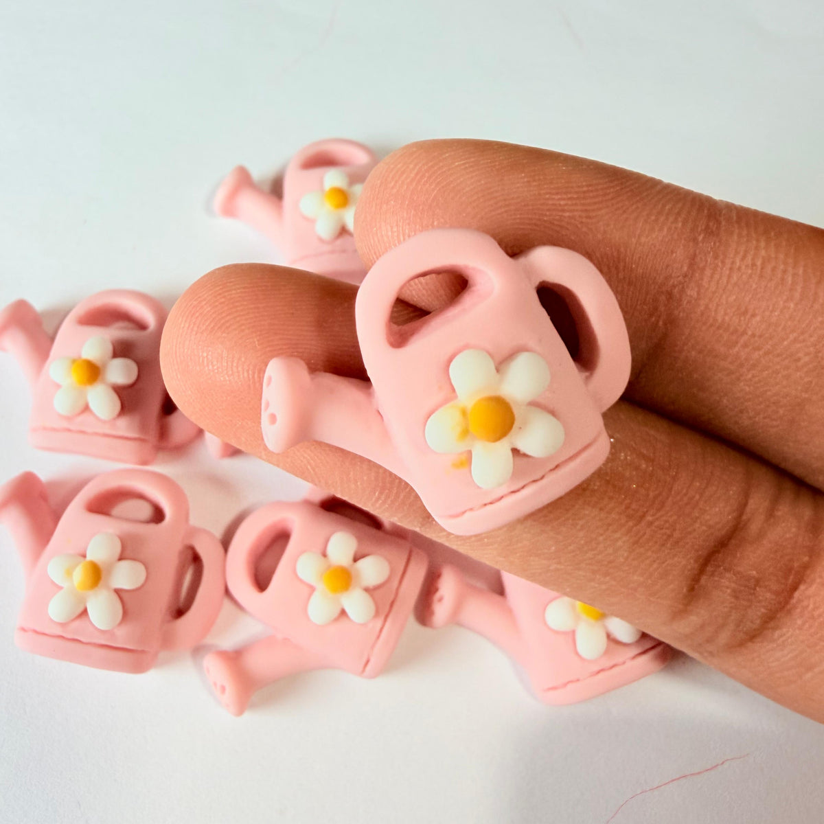 Pink Watering Can Charms for DIY Crafts