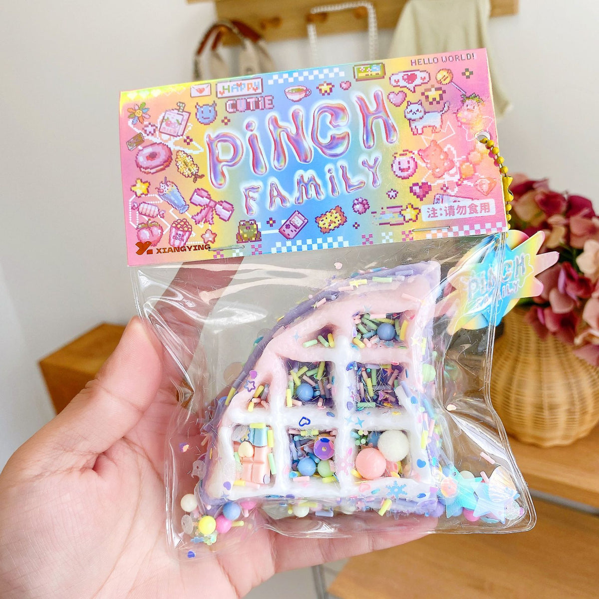 Rainbow triangle waffle squishy