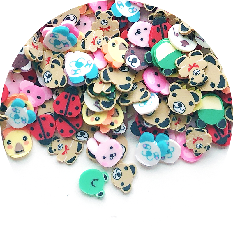 Cute Animals Fimo Slices Mix