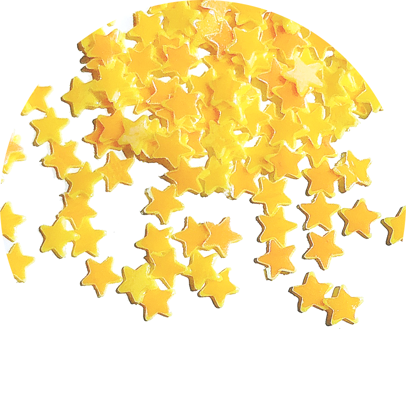 Yellow 5 pointed Star Glitter