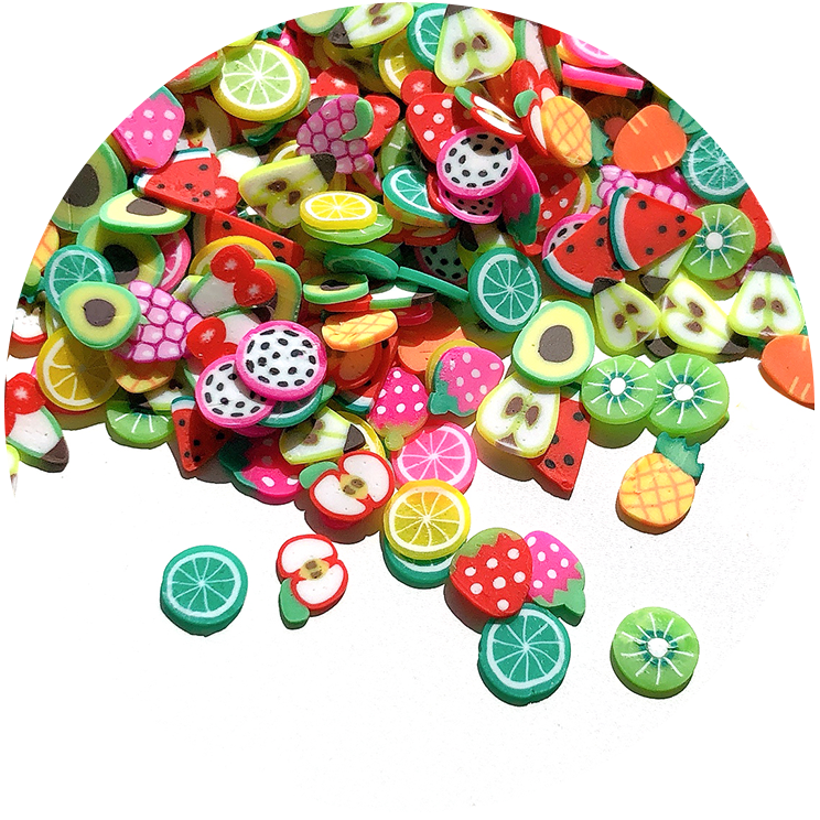fruit fimo slices mix