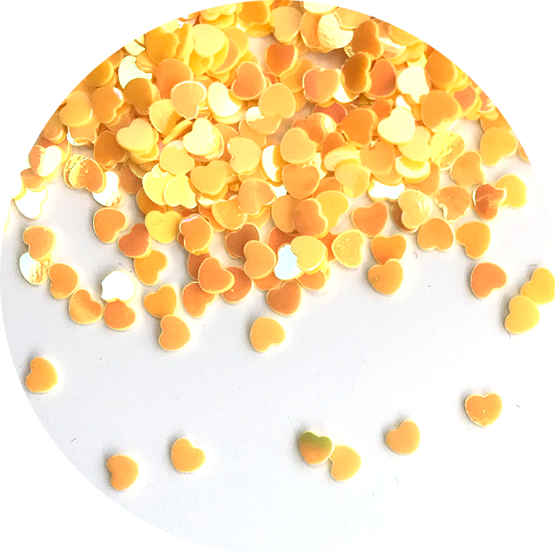 Yellow heart Glitter