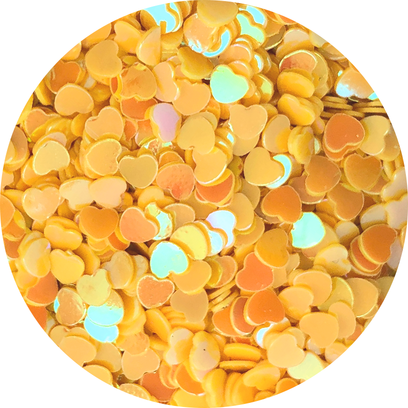 Yellow heart Glitter