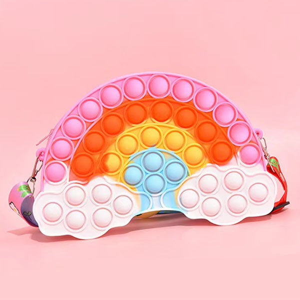 rainbow popper purse