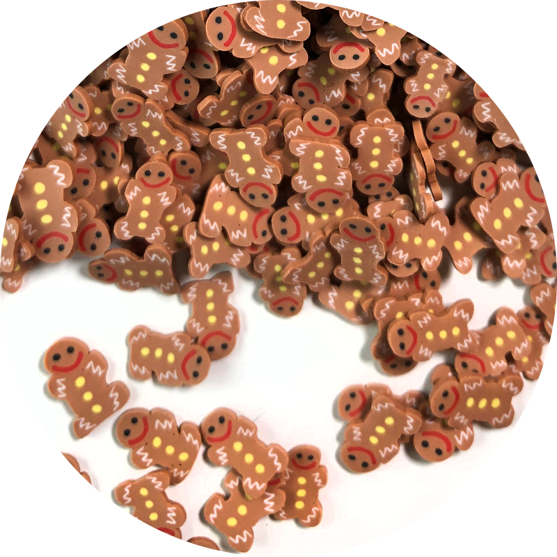 Gingerbread Man Fimo Slices