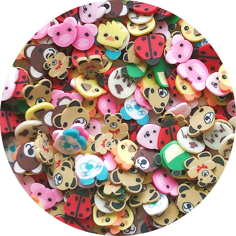 Cute Animals Fimo Slices Mix