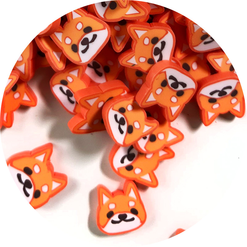 Shiba inu Fimo Slices
