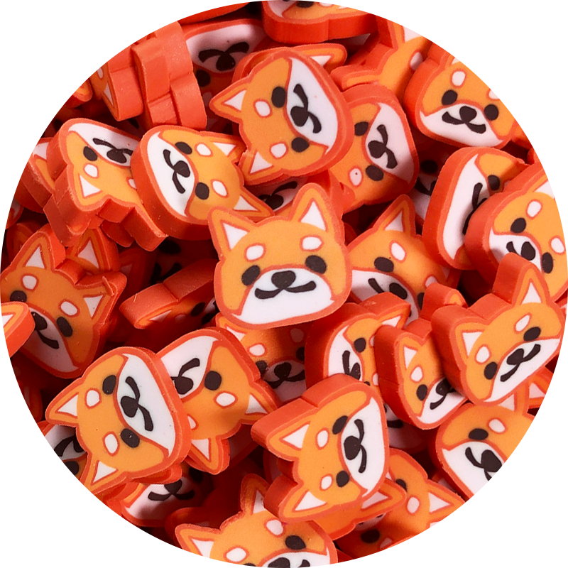 Shiba inu Fimo Slices
